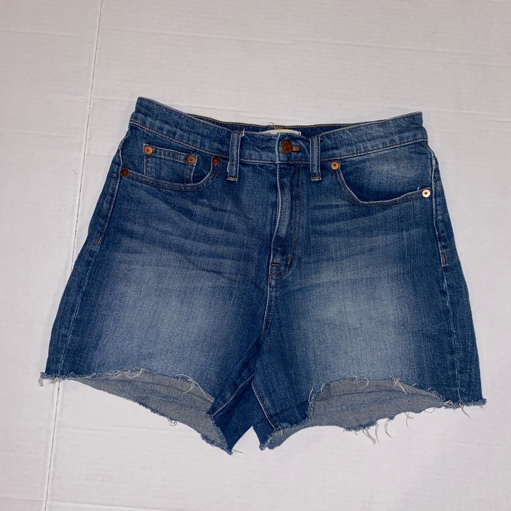 Madewell Jean Shorts Women’s 28 High Rise Blue Denim Stretch Summer Beach